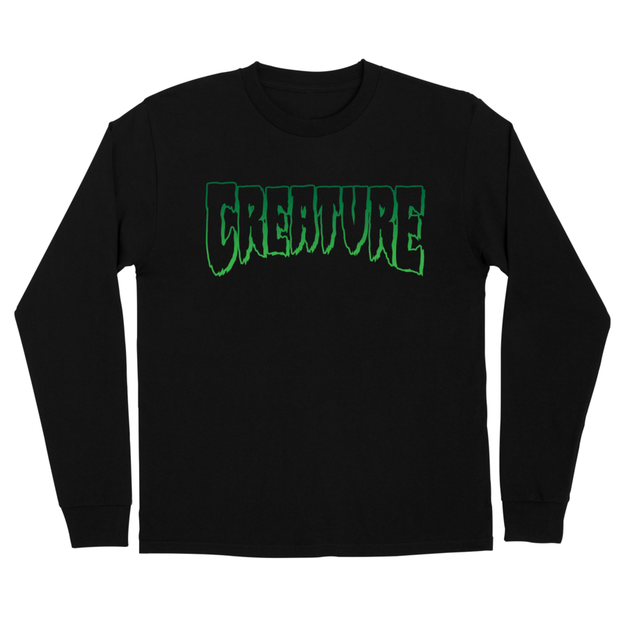 Creature EMBROIDERED HESH LIFE Skateboard T Shirt BLACK LARGE 