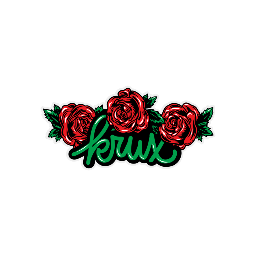 Krux Roses Sticker 4 in x 1.8 in PK/25