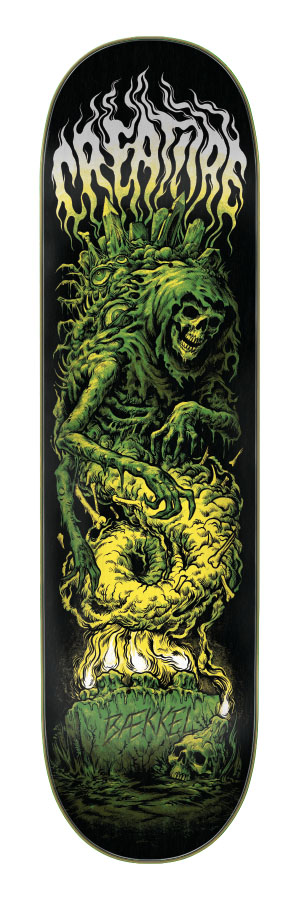 Baekkel Graveyard Skateboard Deck 8.375in x 32in Creature